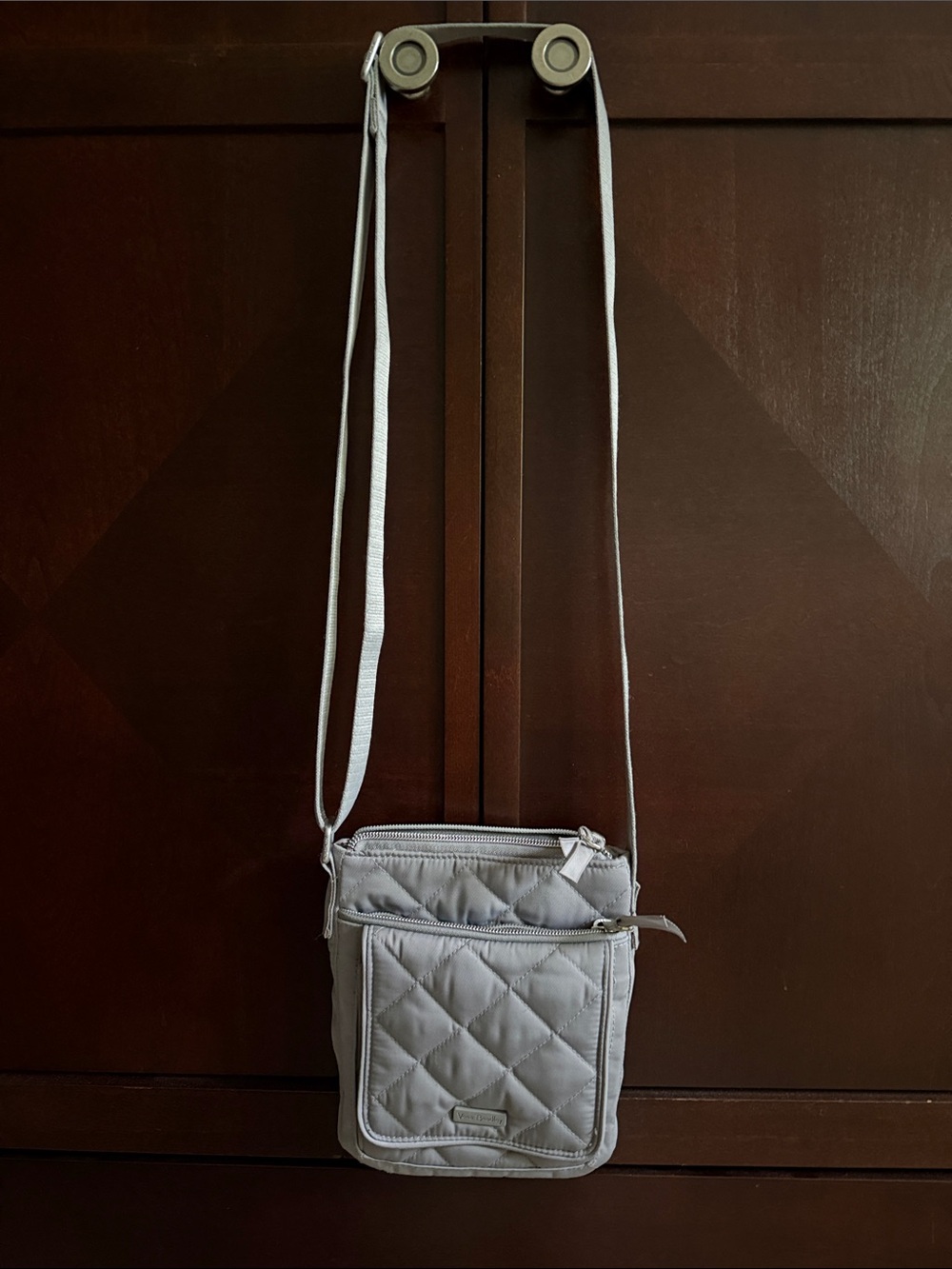 Vera Bradley Light Gray Quilted Crossbody Bag